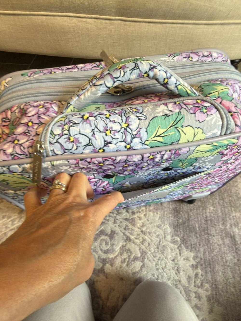 Vera Bradley Rolling Carry-on Luggage Briefcase - Picture 9 of 14